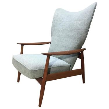 Danish Adjustable Lounge Chair by K. Rasmussen for Peter Wessel