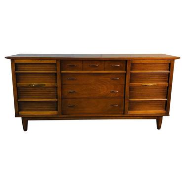 1960s Walnut Wood Low Dresser by Dixie Furniture by 2bModern