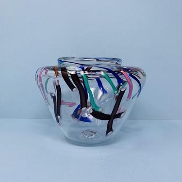 Handblown Multicolor Glass Vase