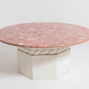 Pink Marble Coffee Table 