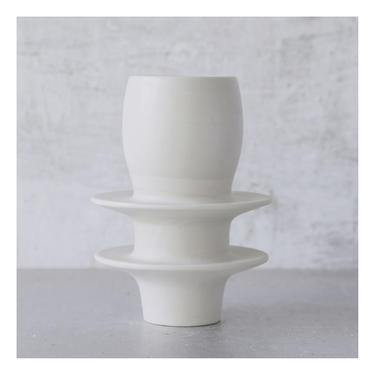 SHIPS NOW-  6.5&amp;quot; stoneware vase in matte white by sarapaloma.  small bud vase handmade ceramics modern minimal 