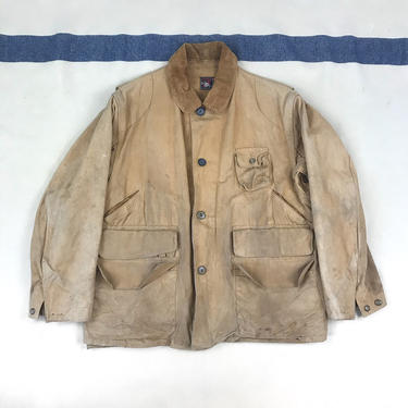 Size L/XL Vintage 1940s 1950s Red Head Canvas Hunting Jacket 