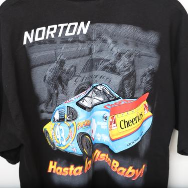 Vintage Richard PETTY race team Bill Norton CHEERIOS Nascar dad black 1990s y2k vintage t-shirt size extra large 