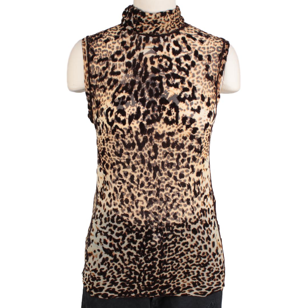 Jean Paul Gaultier Leopard Sleeveless Mesh Top | Wasteland | Los ...