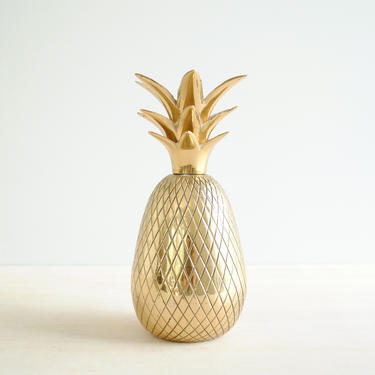 Vintage Brass Pineapple, Pineapple Candle Holder 