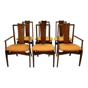 Mid-Century Dining Chairs Danish Modern Kagan Style Floating Seat Dining Chairs-Set of 6 