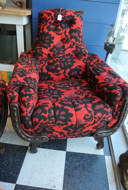 Red Upholstered Chair. $150. Miss Pixies.