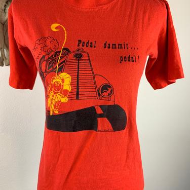 Vintage 1970s “Pedal dammit...pedal!” T-shirt Shirt Shop 79 