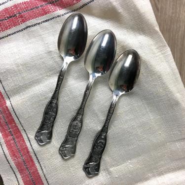State seal spoons by 1881 Rogers - silverplate teaspoons - assorted states 
