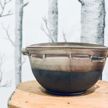 Brown Pottery Bowl | Beige Pottery Bowl | Handmade Pottery | Clay | Kiln Fired | Hand Thrown Pottery | Serve Wear | Modern Pottery 