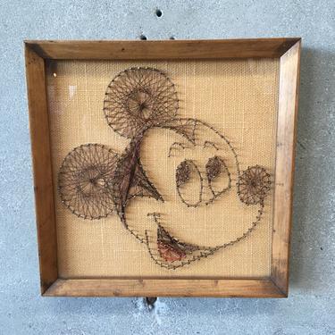 Vintage Mickey Mouse String Art