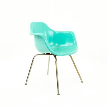 Eames Style Krueger Metal Products Mid Century Green Fiberglass Shell Chair - mcm 