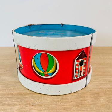Vintage Tin Litho Toy Drum by The Ohio Art Company 