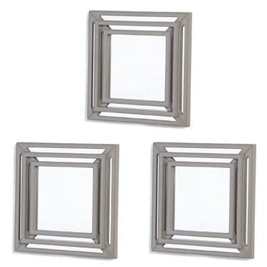 Triple Square Wall Mirrors by Elements (Set of Three)