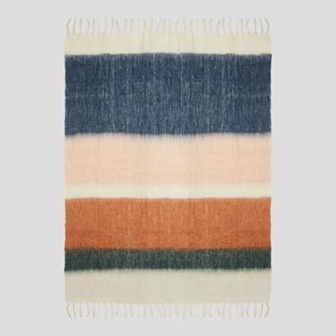 Revar Wool Throw Blanket in Multi Stripe