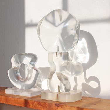 1980s Abstract Lucite Sculptures Michael Wehstedt 
