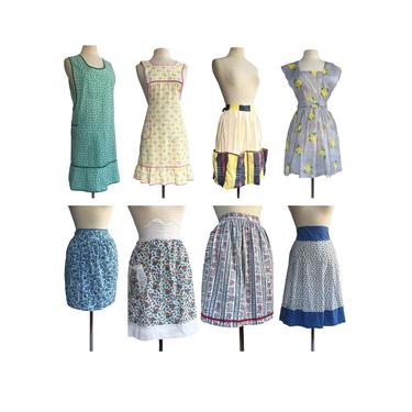 Vintage 50s/ 60s handmade aprons| floral aprons| gift for foodie| chef| hostess gift 
