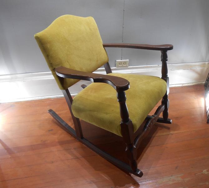 Antique Wood Arm Chair Rocker, Vintage Wooden Arm Chair