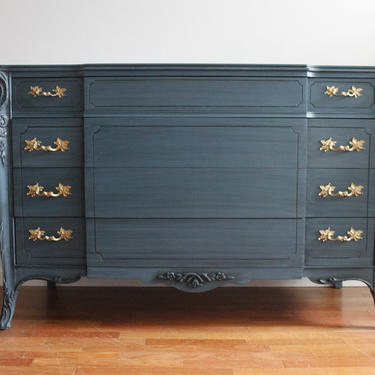 Blue/Black Large Dresser/Changing Table 