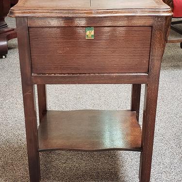 Item #DM313 English Oak Sewing Box / Side Table c.1940