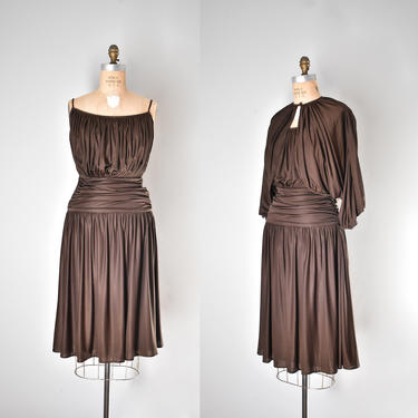 brown disco dress and jacket set, plus size dress, plus size vintage 