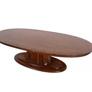Oval Cocktail Table Oak and Elm Coffee Table Hollywood Regency 