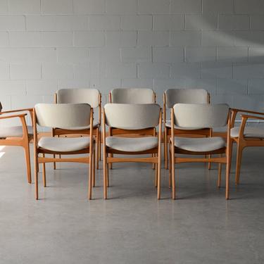 Mid Century Dining Chairs Erik Buch Model 49 Teak Danish Modern - SET OF 8 