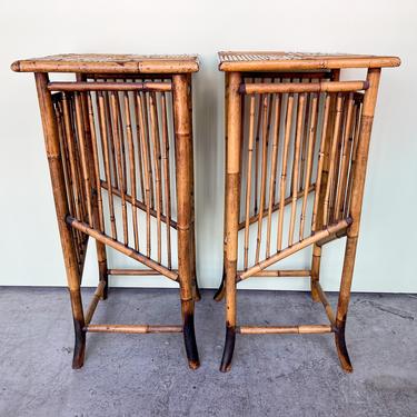 Pair of Bamboo Plant Stands