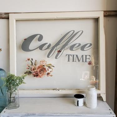 Coffee Time Vintage Window