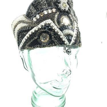 20s Authentic Handmade Beaded  Burlesque Headpiece