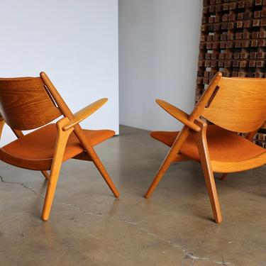 Hans Wegner Sawbuck Lounge Chairs