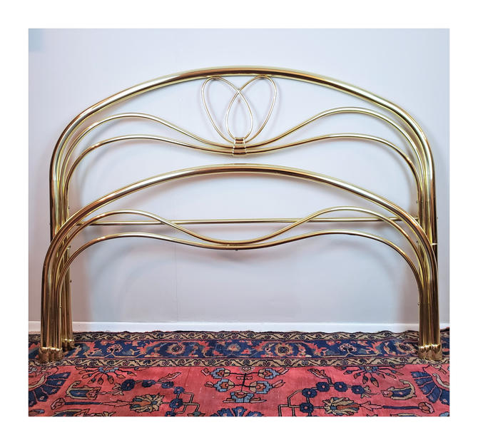 Free Vintage Brass Bed Frame, Hollywood Regency Queen Bed