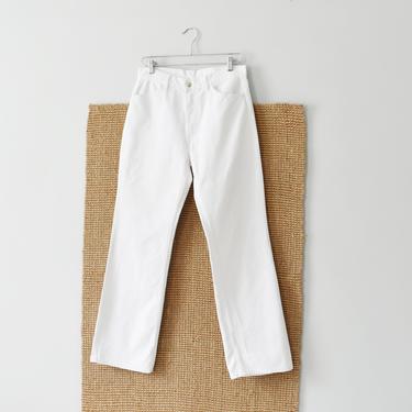 vintage Levis big E jeans, 70s white jeans, size M 