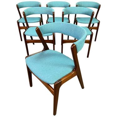 Vintage Midcentury Mahogany Dining Chairs in the Manner of Kai Kristiansen 