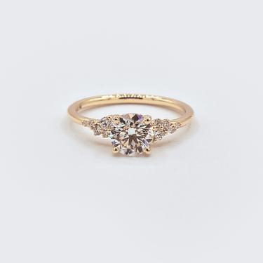 Finley 0.85ct Round White Diamond Engagement Ring