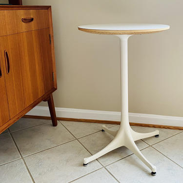 Herman Miller Nelson Tall Pedestal Side Table White Authentic 