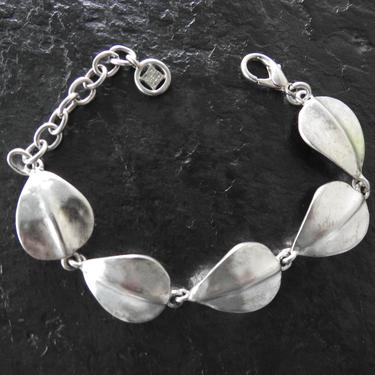 Givenchy Modernist Leaf Bracelet Silvertone 