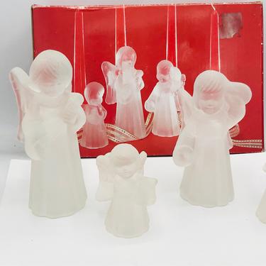 Vintage Centurion Collection Heavy Glass Angel Candle Holders - Set of 4 Christmas Decoration 