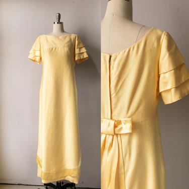 1960s Maxi Dress Emma Domb Yellow M 