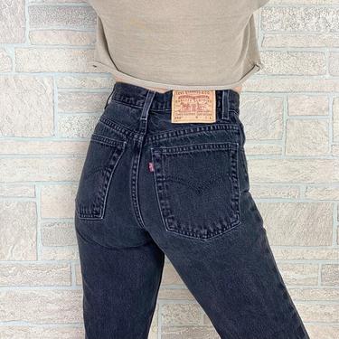 Levi's 550 Black Vintage Jeans / Size 26 Petite 