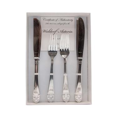Waldorf Art Deco Dinner Knives & Forks Gift Set