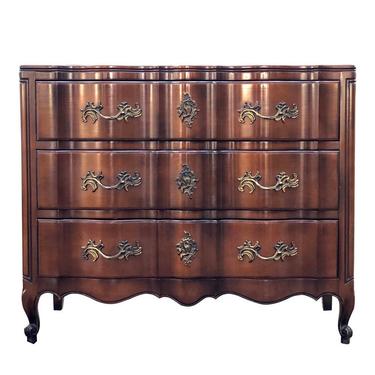 Vintage French Provincial Three Drawer Cherry Bachelor’s Chest 