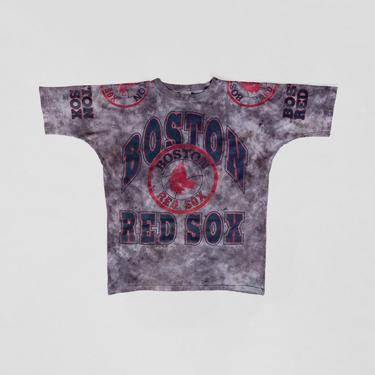 RED SOX TEE Tie Dye Vintage Baseball Graphic Tee Boston Sports Fan Cotton T-Shirt 90's Oversize / Large Xl Extra Large 