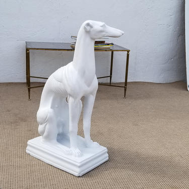 Italian  Ceramic Greyhound  Dog  Statue / Sculpture. 