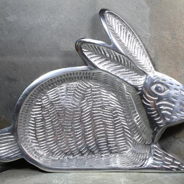 FOR BUNNY LOVERS! Bunny Candy Dish | Silver-Toned Bunny Candy or Trinket Dish | Circa 1990s | Easter Bunny 