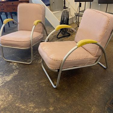 Vintage Pair Lounge Chairs 