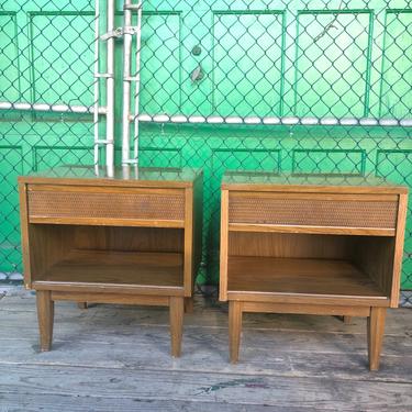 Pair of Mid Century Nightstands with Laminate top
