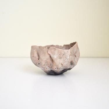George Roby Freeform Pale Pink Bowl | Handmade Ceramic Vessel | Mid Century Modern Pottery 