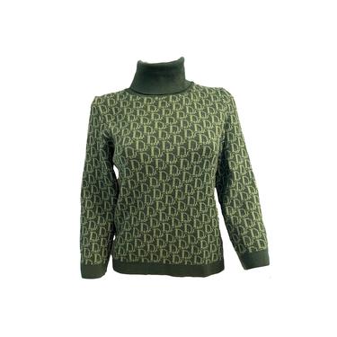 Dior Green Monogram Knit Sweater