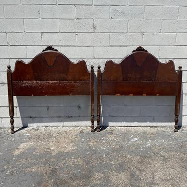 2 Twin Headboards Antique Victorian Shabby Chic French Provincial Bedroom Single Bed Cottage Coastal Neoclassical Country CUSTOM PAINT AVAIL 